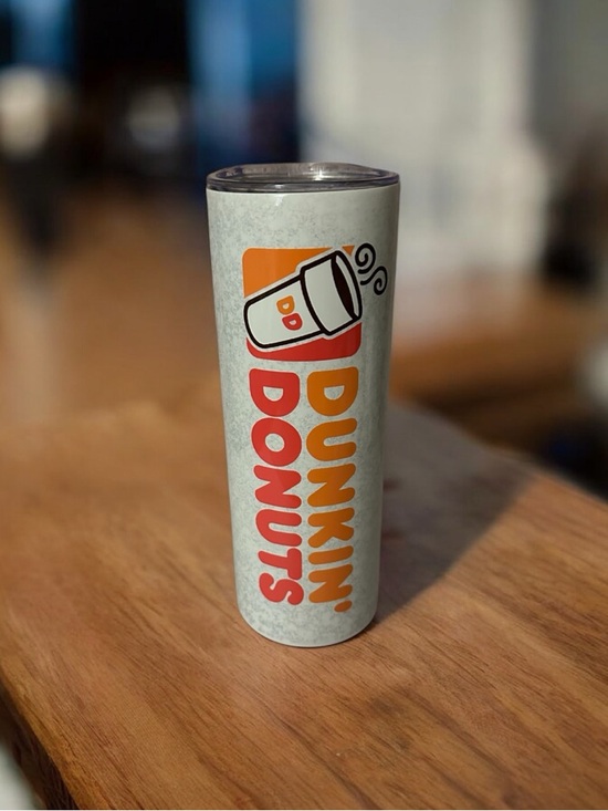Other - Coffee Shop Pink & Orange Tumbler – Donut Inspired – 20oz Cold Cup